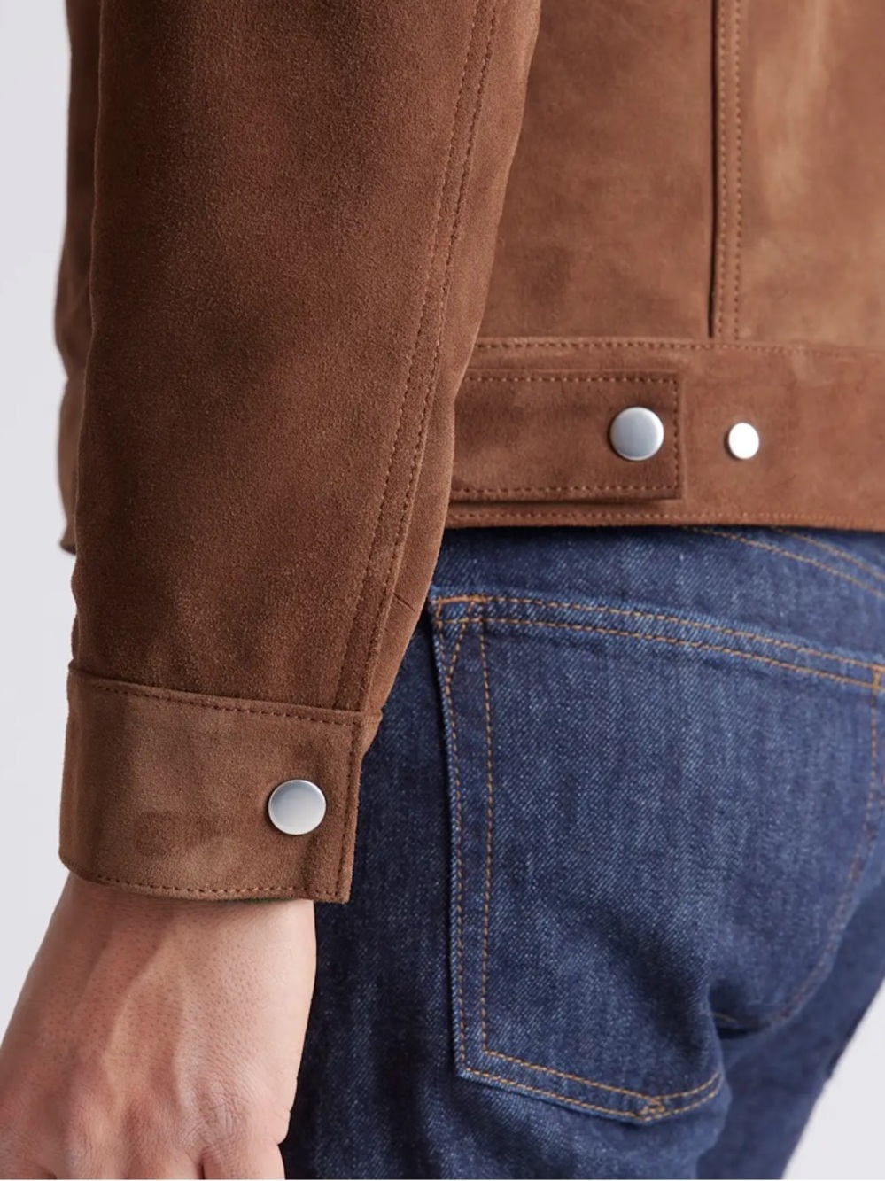 NWT Quince Men’s Italian Suede Trucker Jacket - Picture 3 of 9